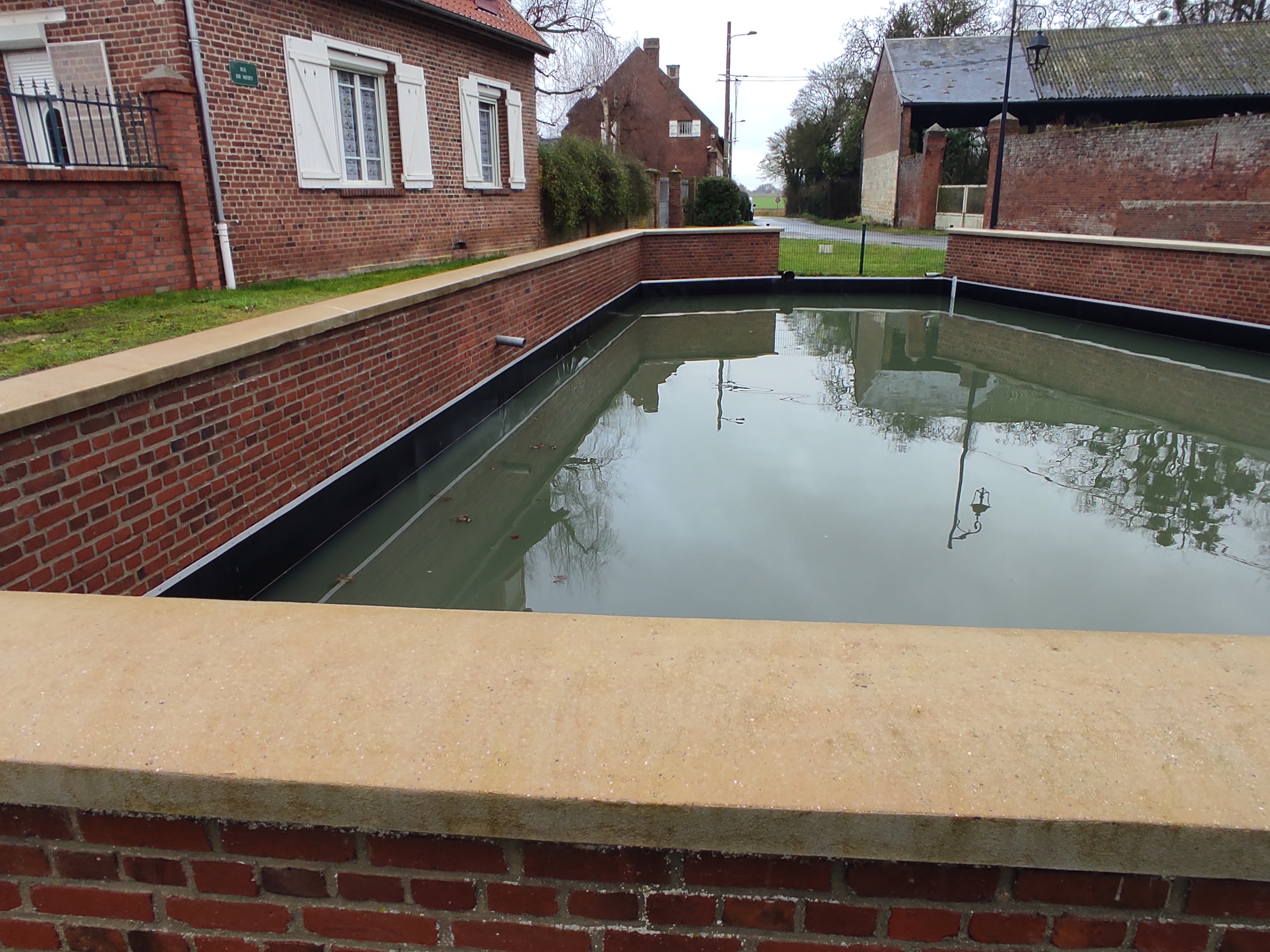 Nouvelle étanchéité sur mare béton fissurée dpt 60